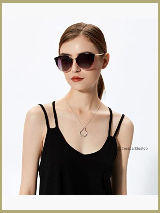 Vintage Cat Eye Sunglasses Polarized UV400 Anti Glare Oversized main image 7